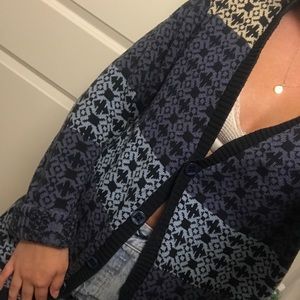 Printed cardigan